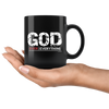 God Over Everything - Bold - Black 11oz Mug