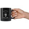 Powered by Caffeine Black 11oz Mug