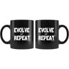Evolve or Repeat Black 11oz Mug