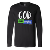 God Over Everything - Blocks - Long Sleeve T-Shirt - Multiple Colors