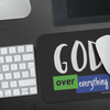 God Over Everything - Blocks Mousepad