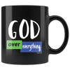God Over Everything - Blocks - Black 11oz Mug