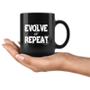 Evolve or Repeat Black 11oz Mug