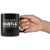 Hustle Hard Black 11oz Mug